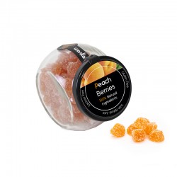 Peach Berries Glass Candy Jar