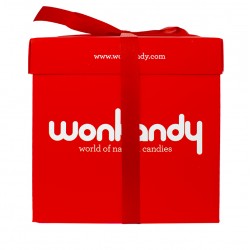 Caja Roja Wonkandy XXL. Surtido de esponjosas Nubes de azúcar  y gominolas.