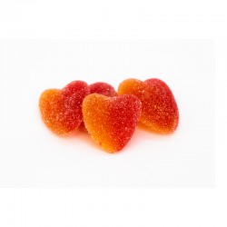 Gominolas corazón Peach Gummies World Of Natural Candies. Chuches sabor melocotón. Wonkandy